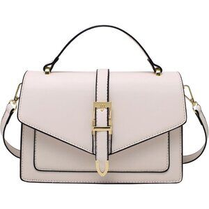 Women Beige Imported Leather Trendy Small Cross Body Evening Shoulder Handbag